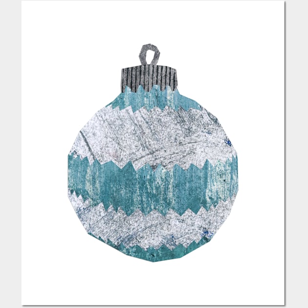 Bauble - Blue striped Wall Art by Babban Gaelg